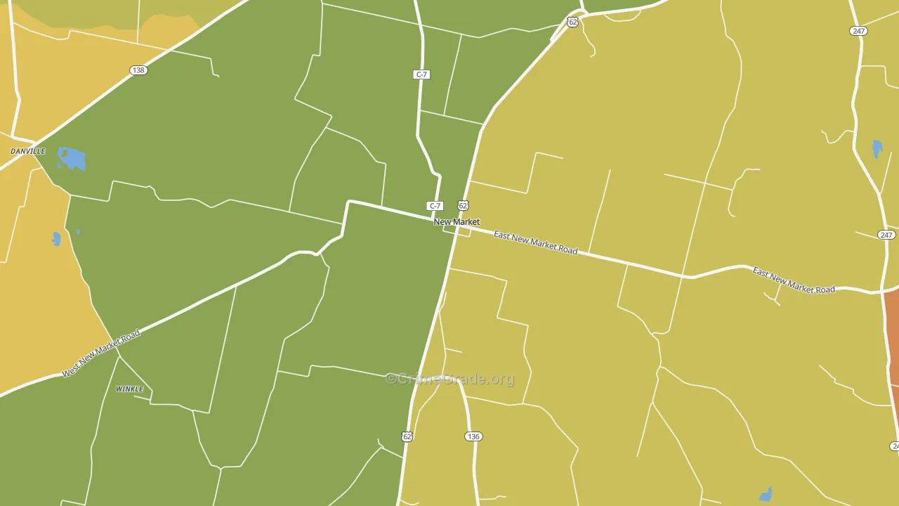 New Market, OH Map of Assault Rates