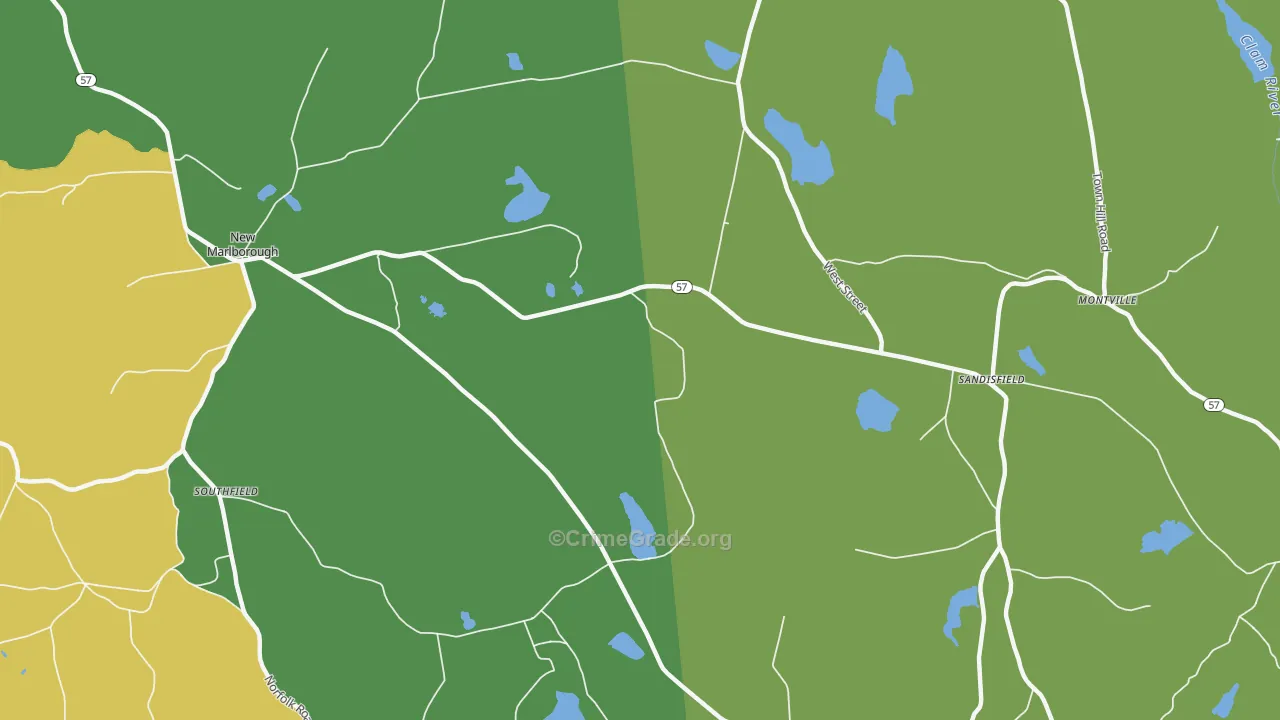 New Marlboro, MA Map of Assault Rates