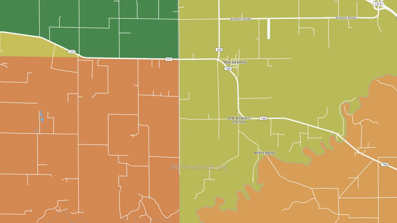 New Memphis, IL Map of Assault Rates