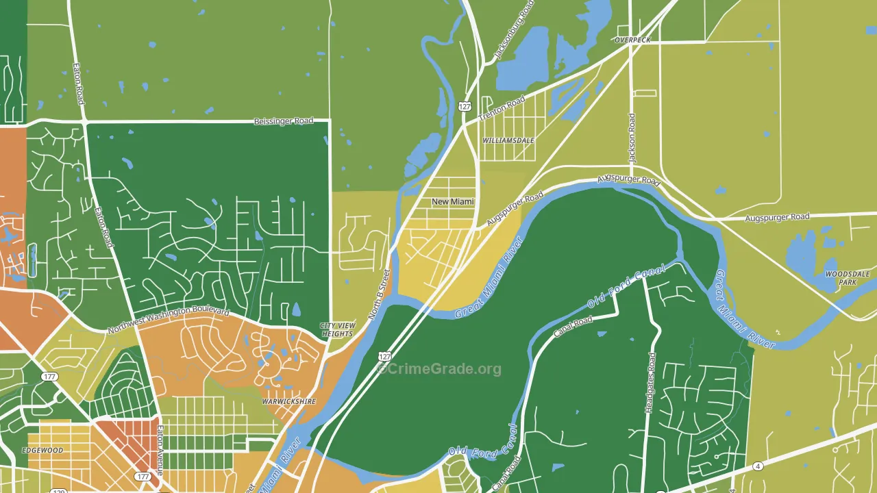 New Miami, OH Map of Assault Rates