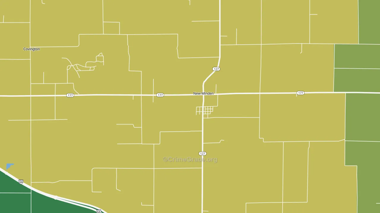 New Minden, IL Map of Assault Rates