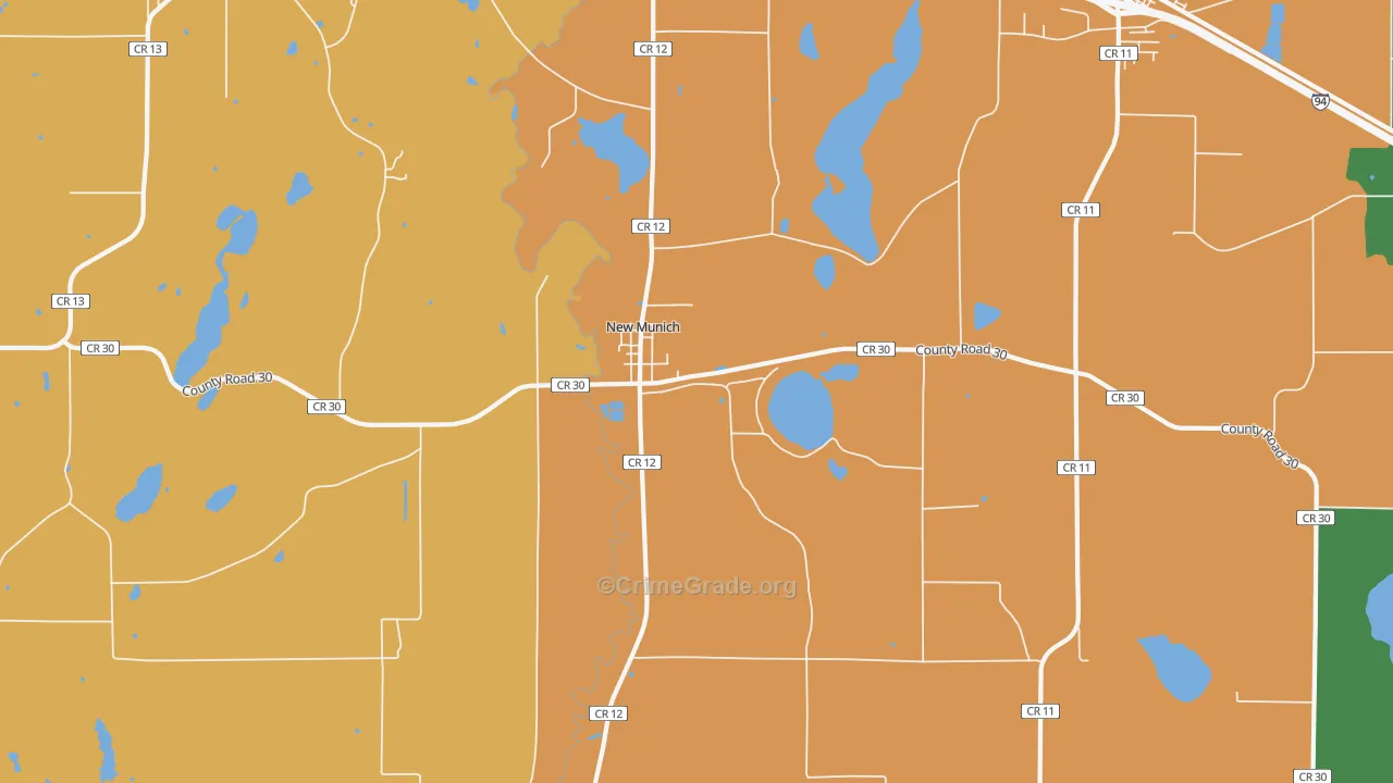 New Munich, MN Map of Assault Rates