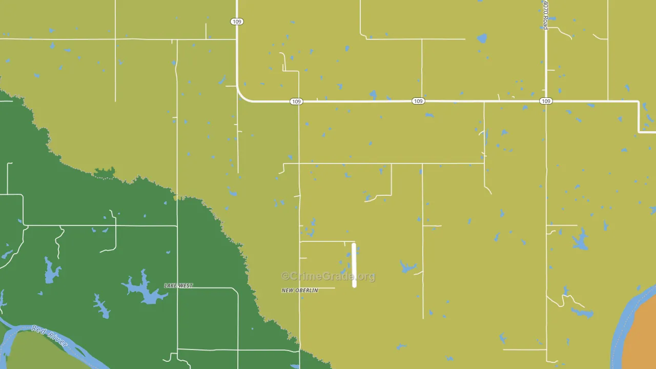 New Oberlin, OK Map of Assault Rates