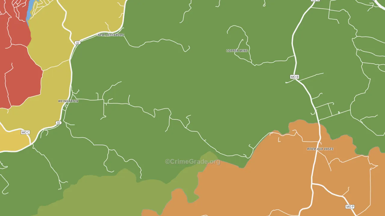 New Offenburg, MO Map of Assault Rates