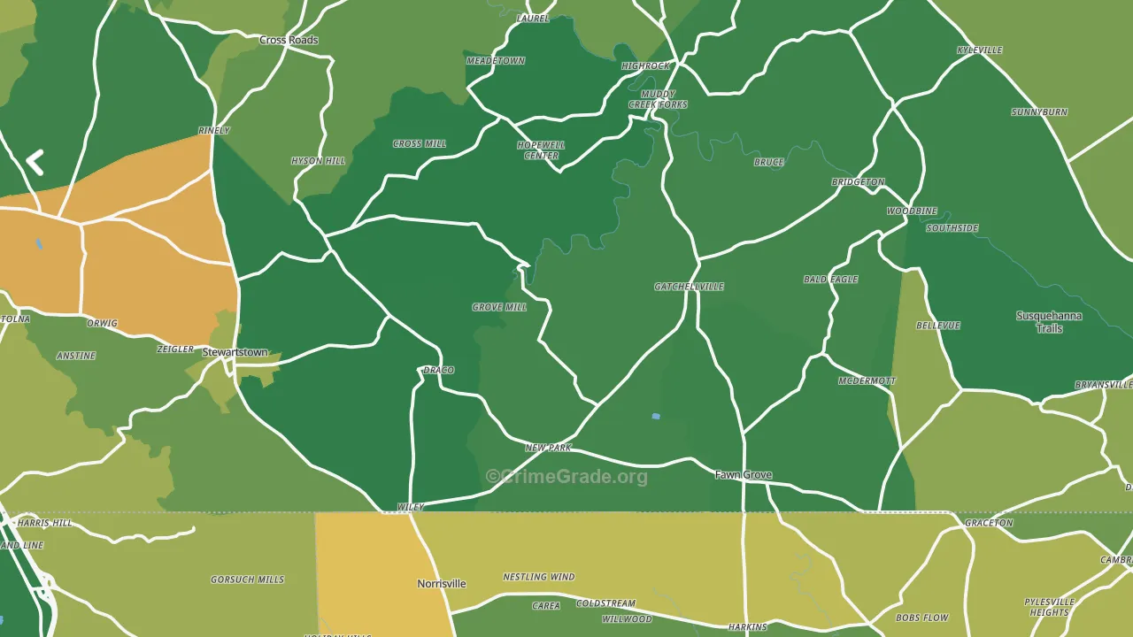 New Park, PA Map of Assault Rates