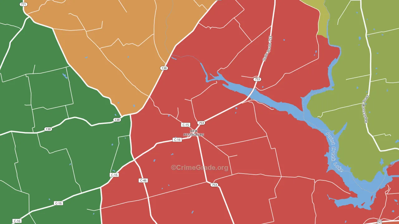 New Petersburg, OH Map of Assault Rates