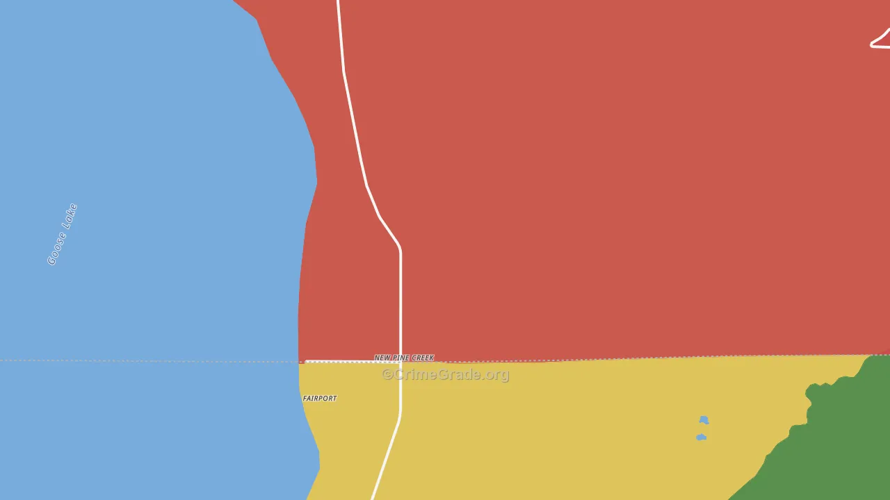 New Pine Creek, OR Map of Assault Rates