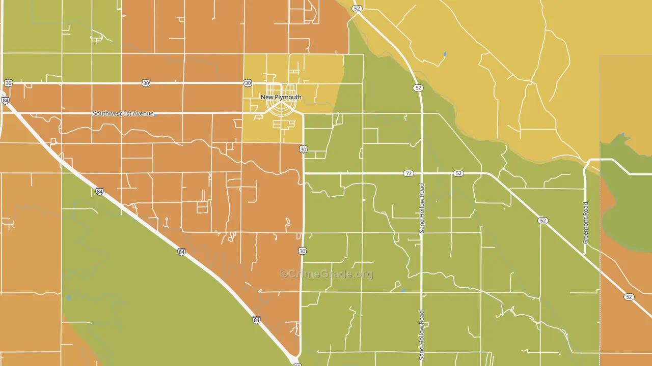 New Plymouth, ID Map of Assault Rates