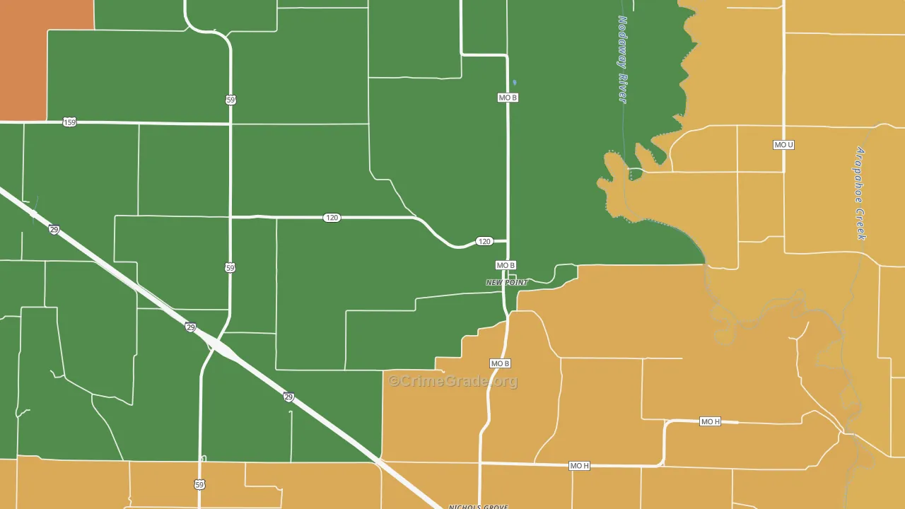 New Point, MO Map of Assault Rates