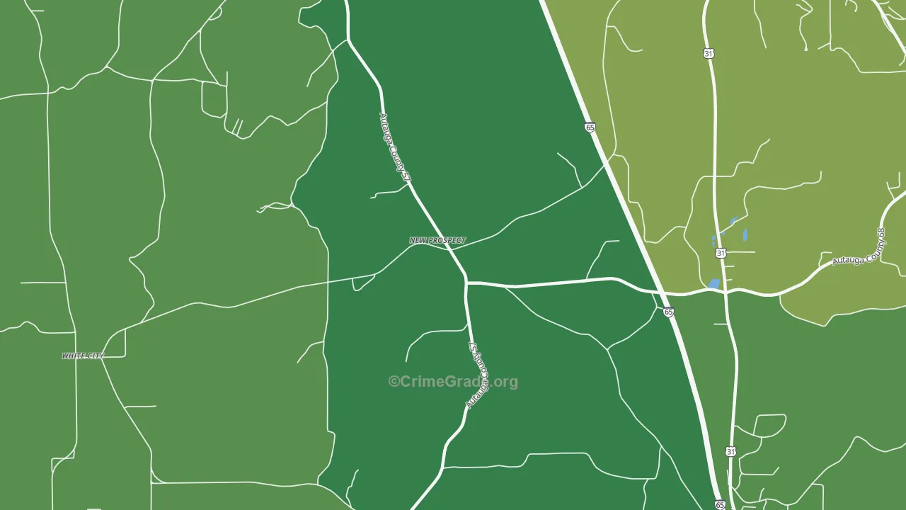 New Prospect, AL Map of Assault Rates