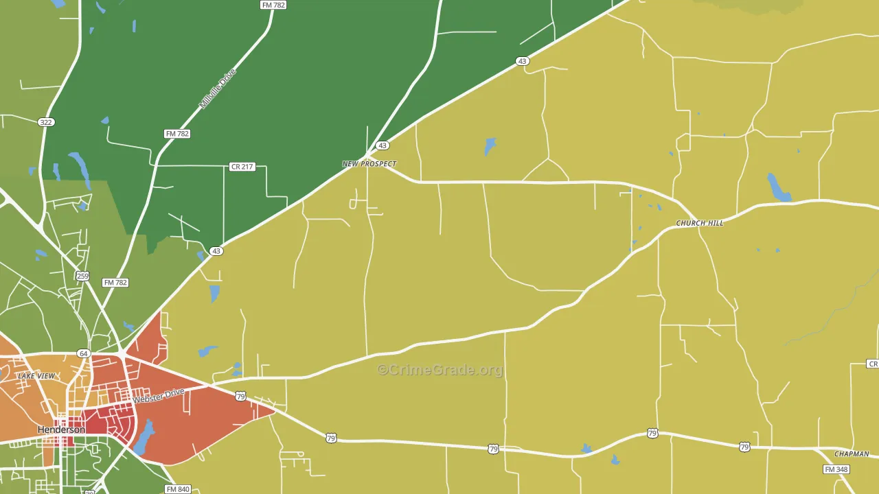 New Prospect, TX Map of Assault Rates