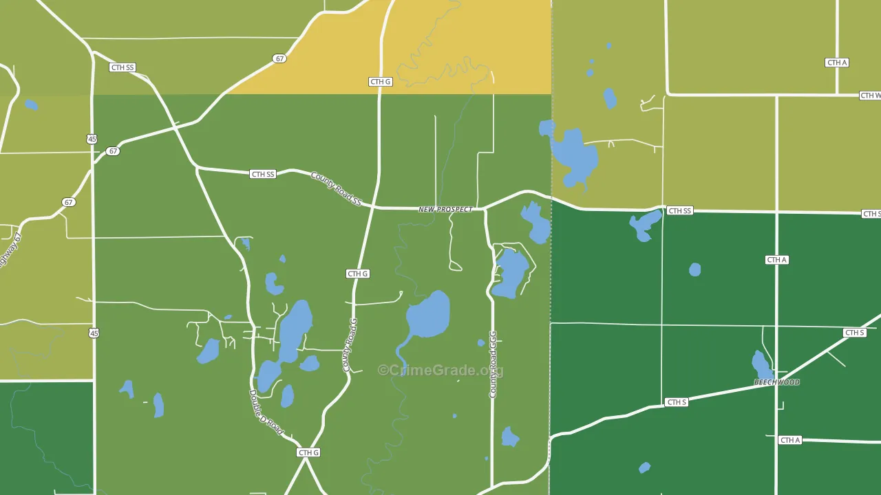 New Prospect, WI Map of Assault Rates