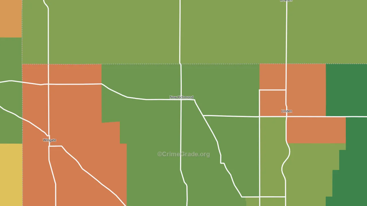 New Richmond, IN Map of Assault Rates