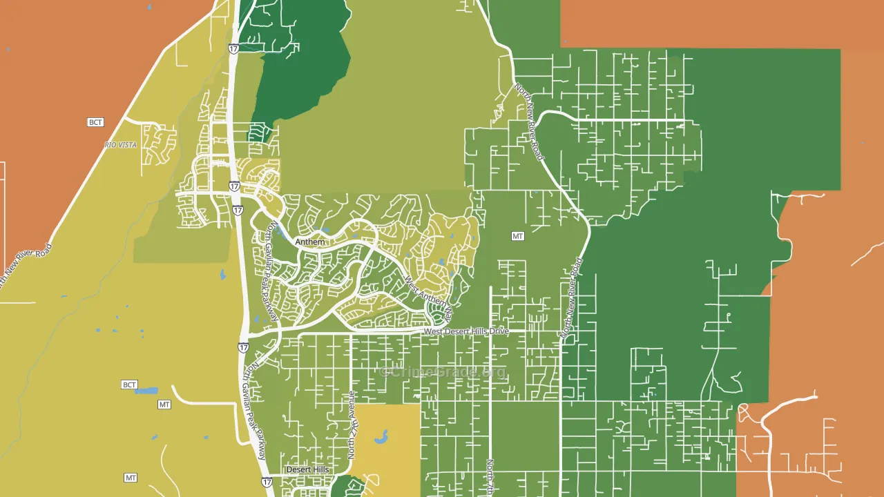New River, AZ Map of Assault Rates