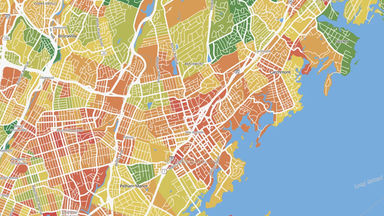 New Rochelle, NY Map of Assault Rates