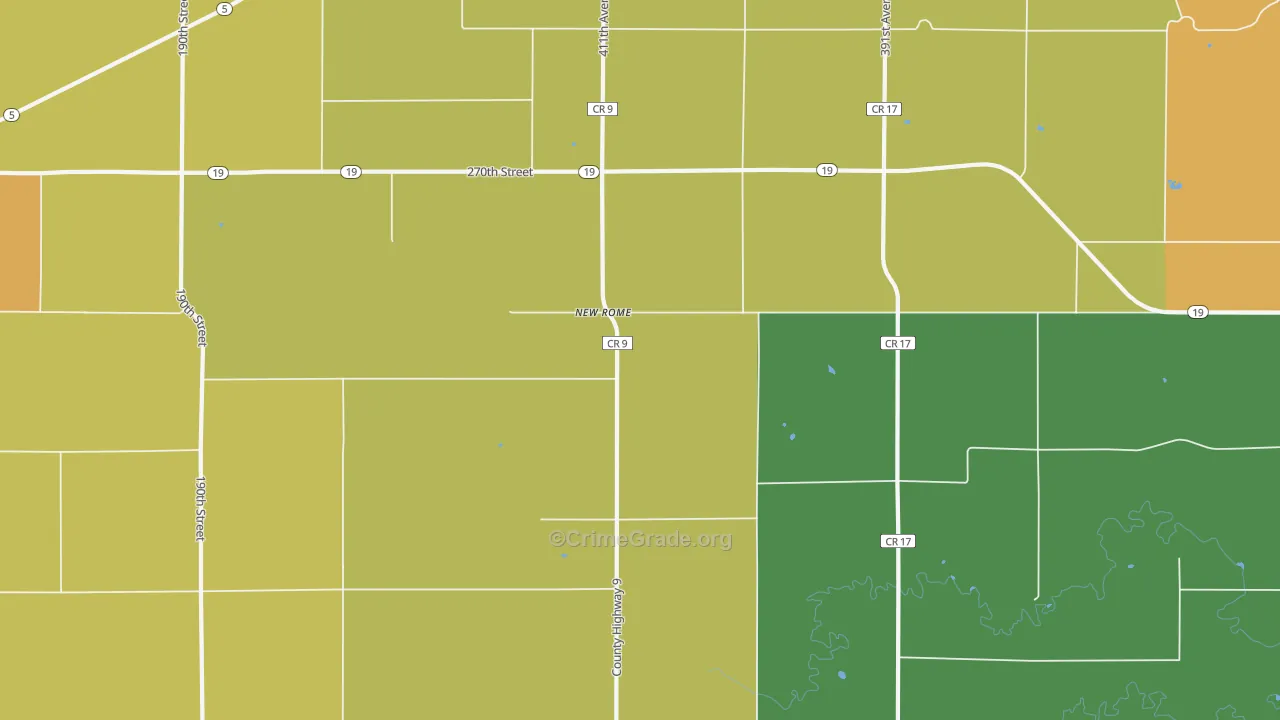 New Rome, MN Map of Assault Rates