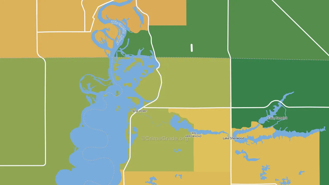 New Rome, WI Map of Assault Rates