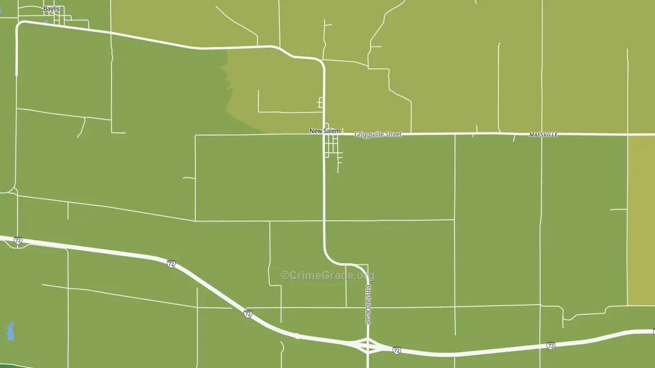 New Salem, IL Map of Assault Rates