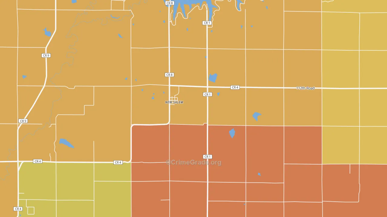 New Salem, KS Map of Assault Rates