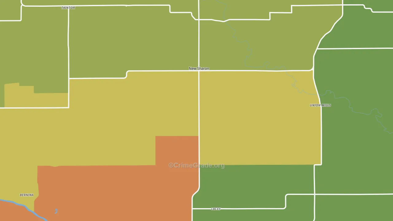 New Sharon, IA Map of Assault Rates