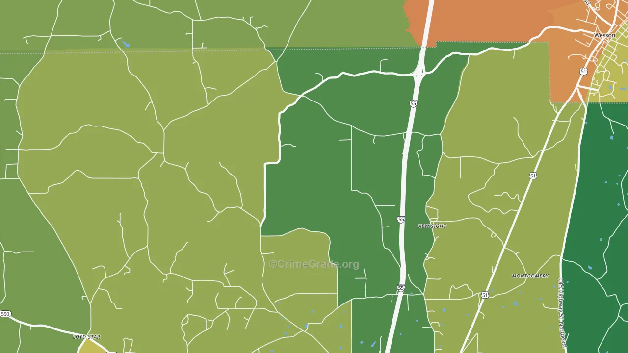 New Sight, MS Map of Assault Rates