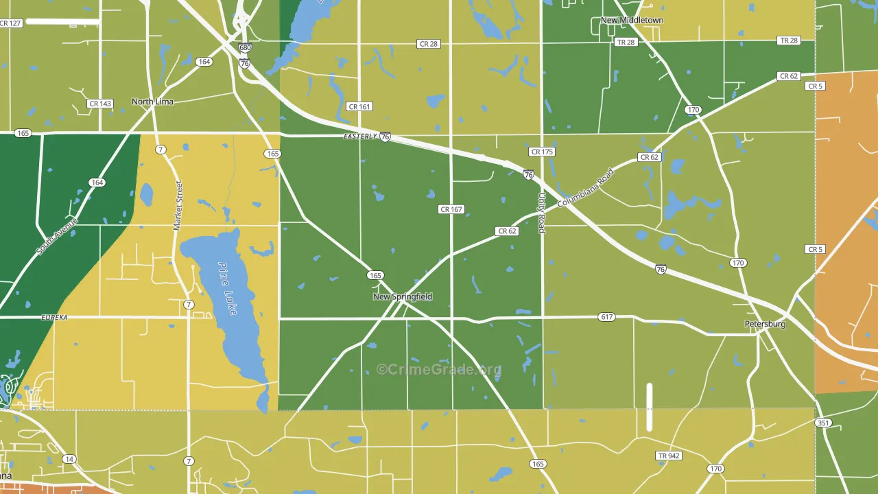 New Springfield, OH Map of Assault Rates