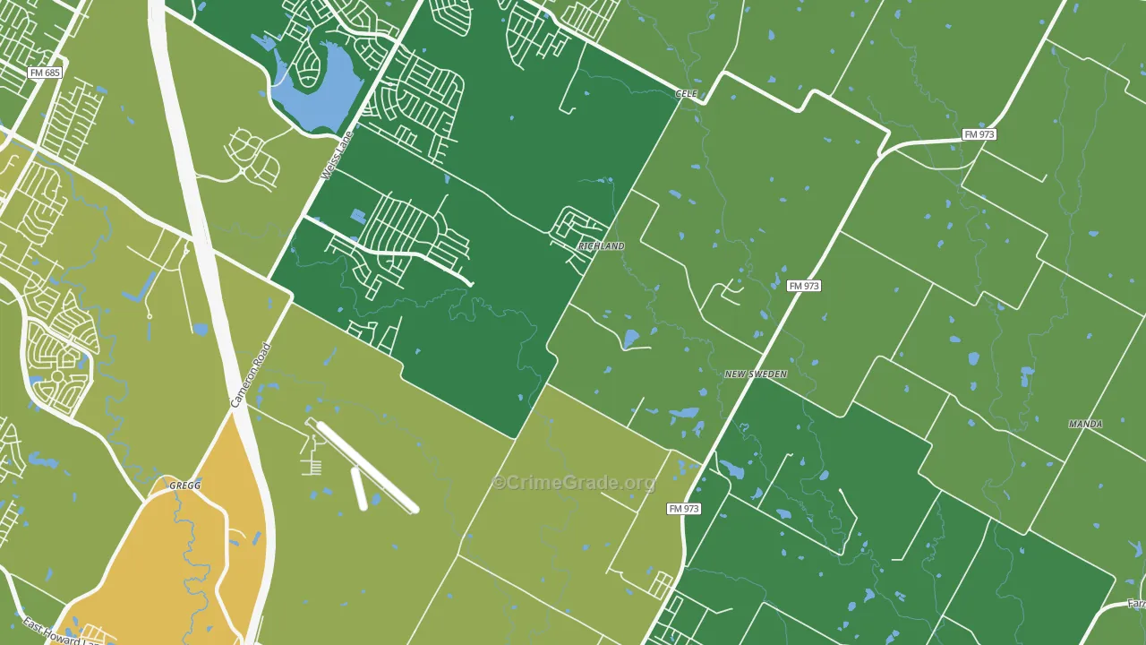 New Sweden, TX Map of Assault Rates