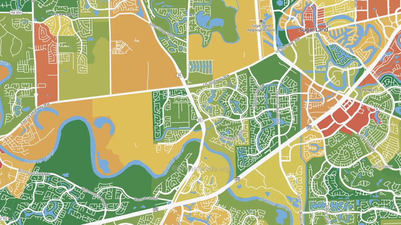New Territory, TX Map of Assault Rates