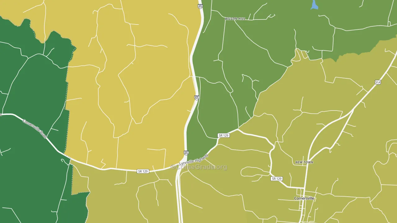 New Town, TN Map of Assault Rates