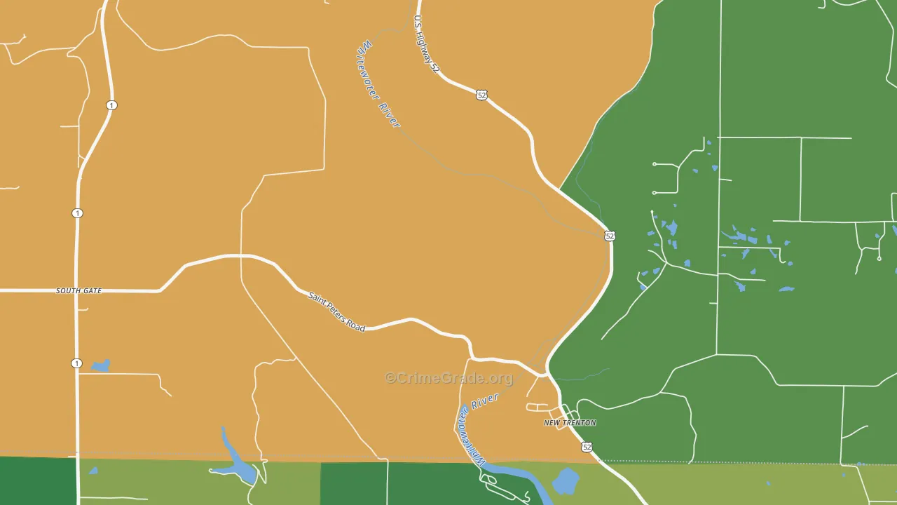New Trenton, IN Map of Assault Rates