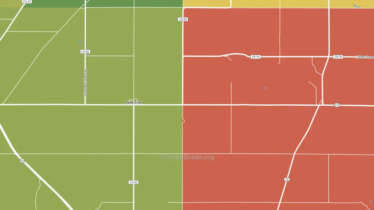 New Trier, MN Map of Assault Rates