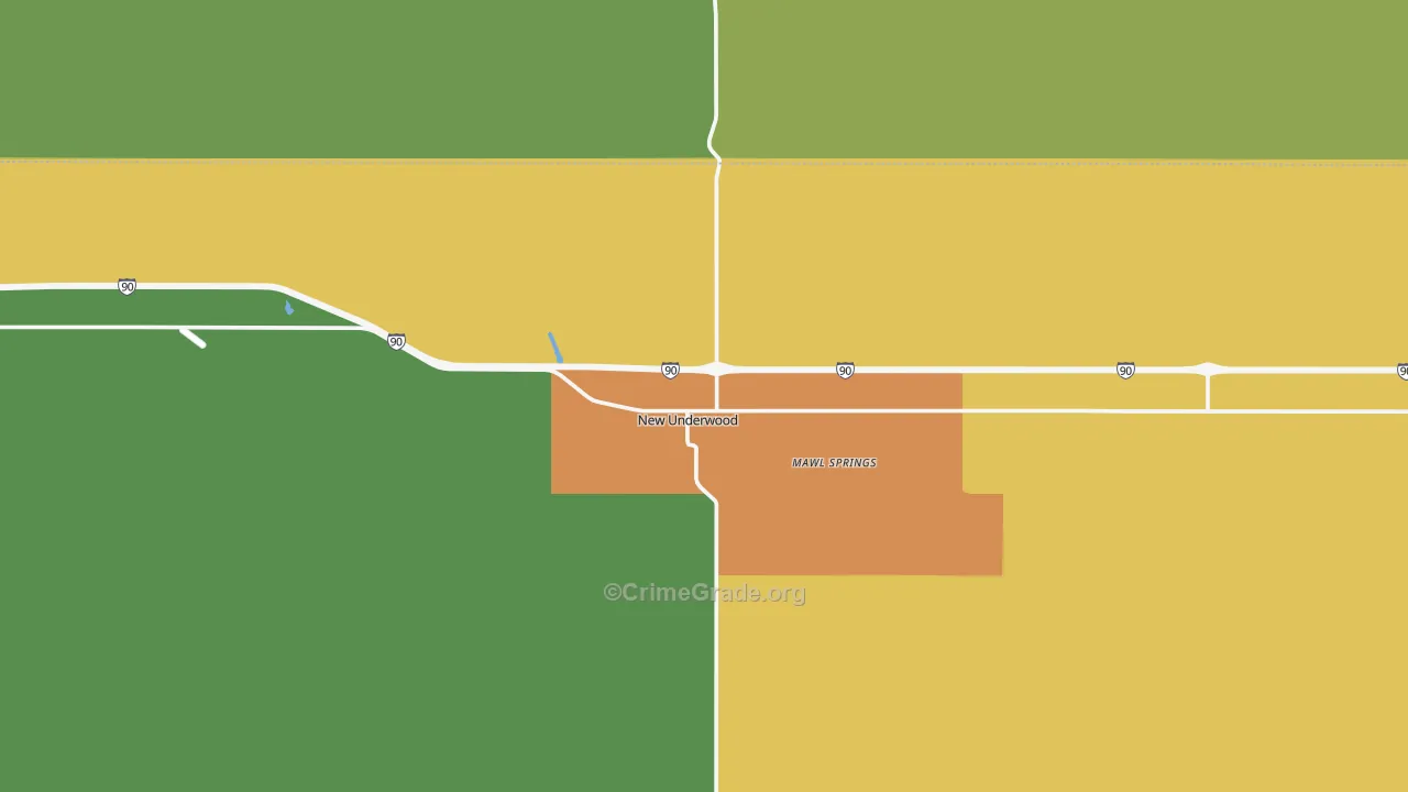 New Underwood, SD Map of Assault Rates