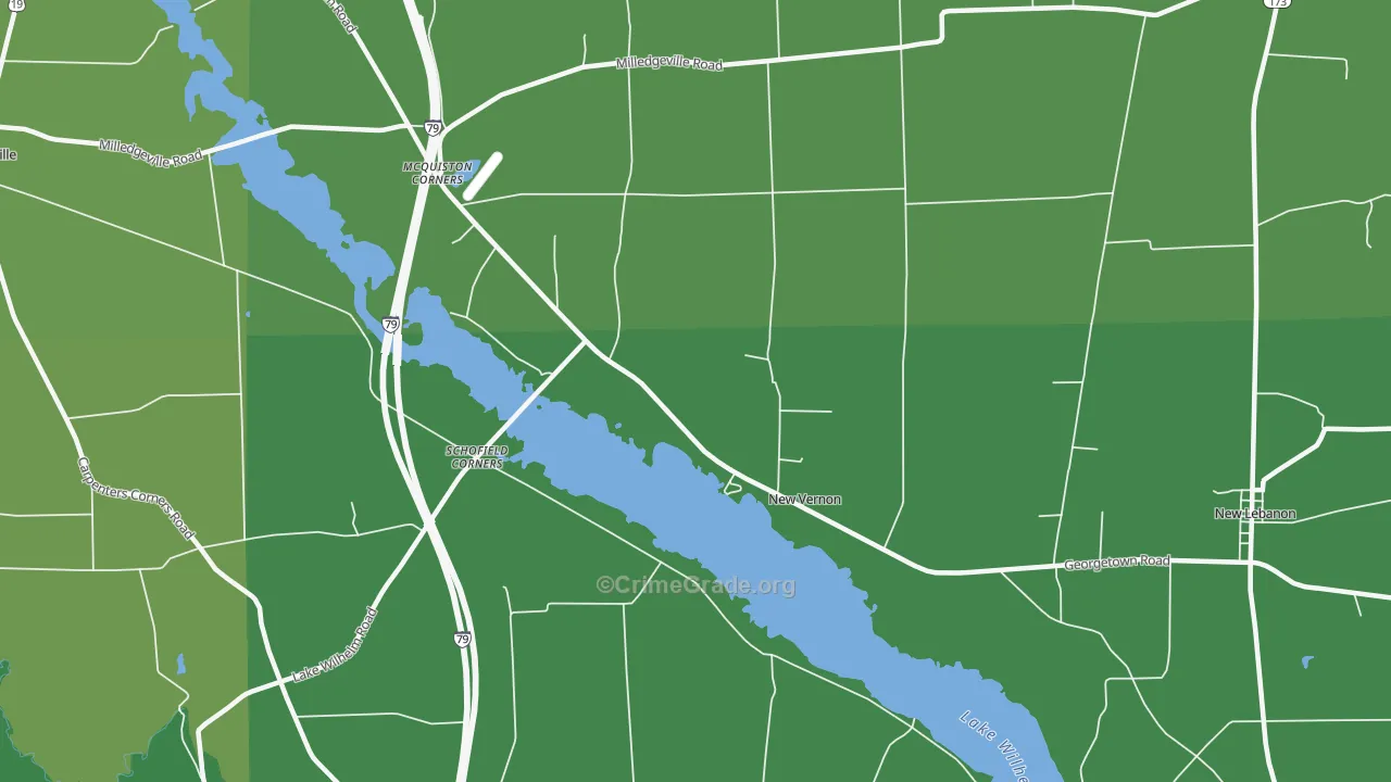 New Vernon, PA Map of Assault Rates