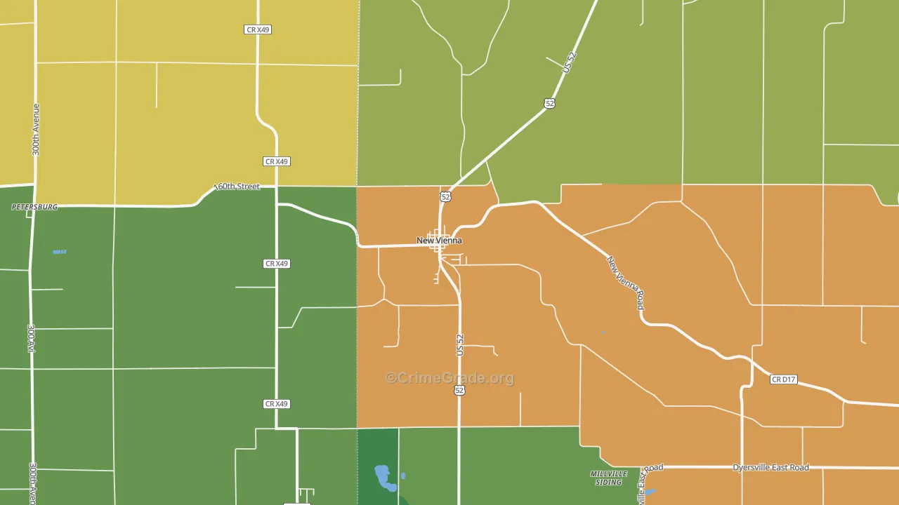 New Vienna, IA Map of Assault Rates