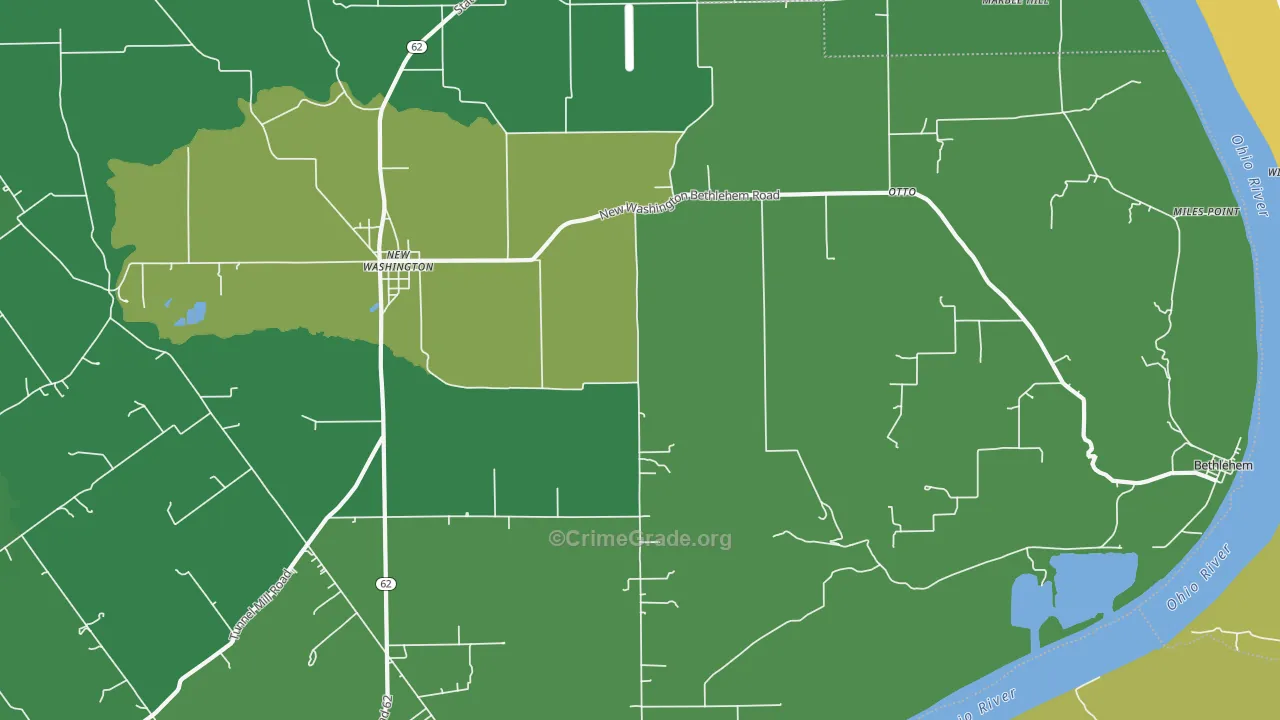 New Washington, IN Map of Assault Rates