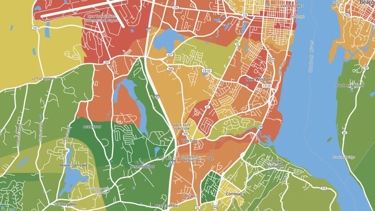 New Windsor, NY Map of Assault Rates