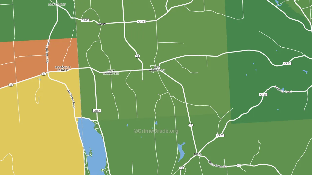 New Woodstock, NY Map of Assault Rates