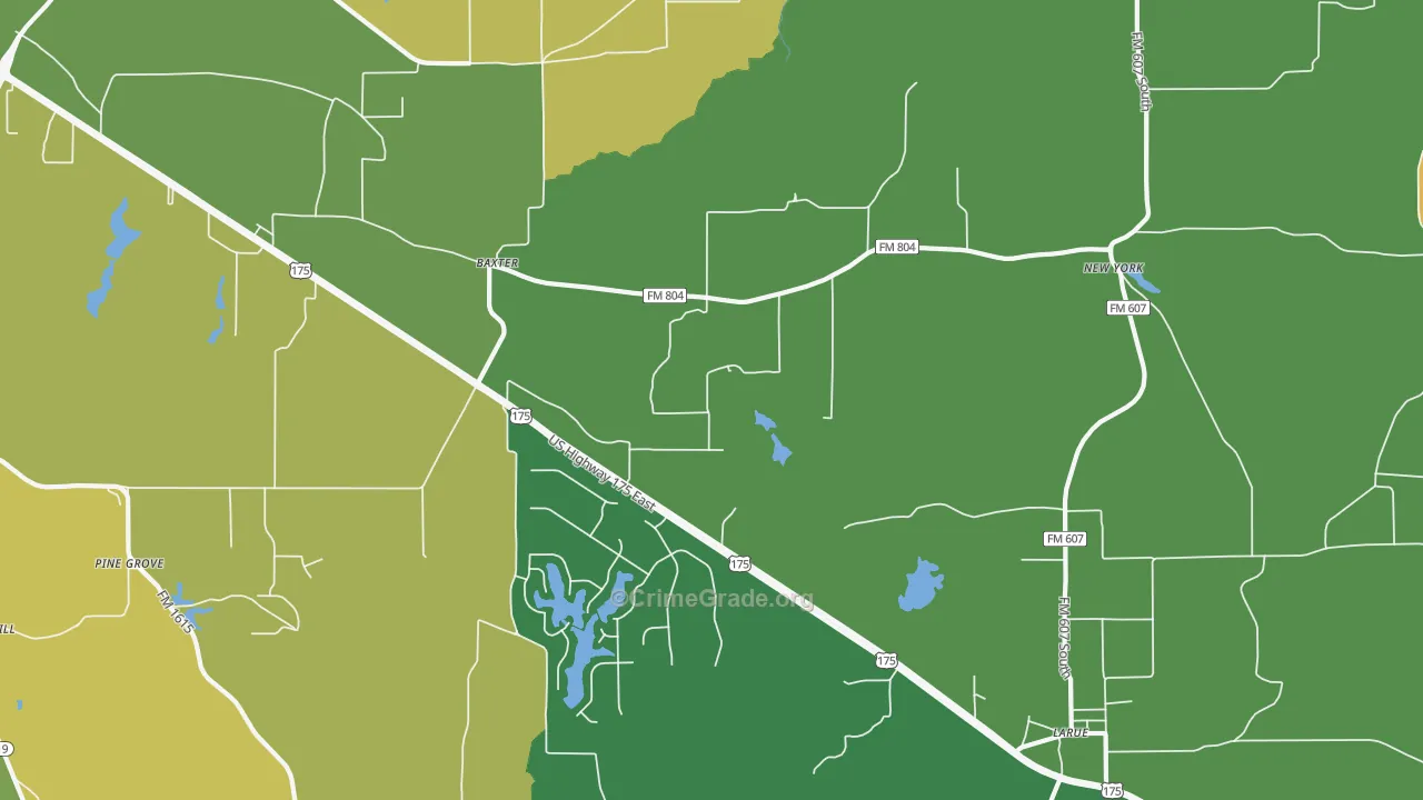 New York, TX Map of Assault Rates