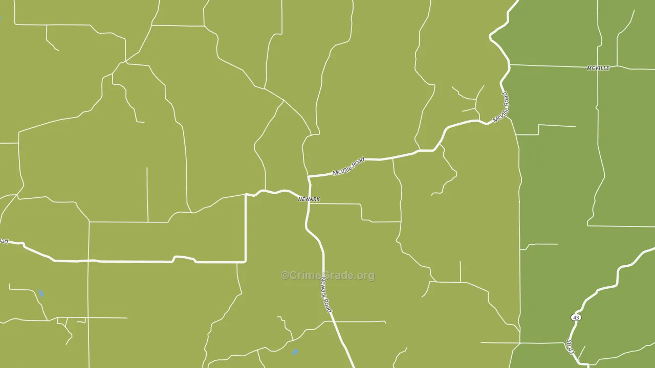 Newark, IN Map of Assault Rates