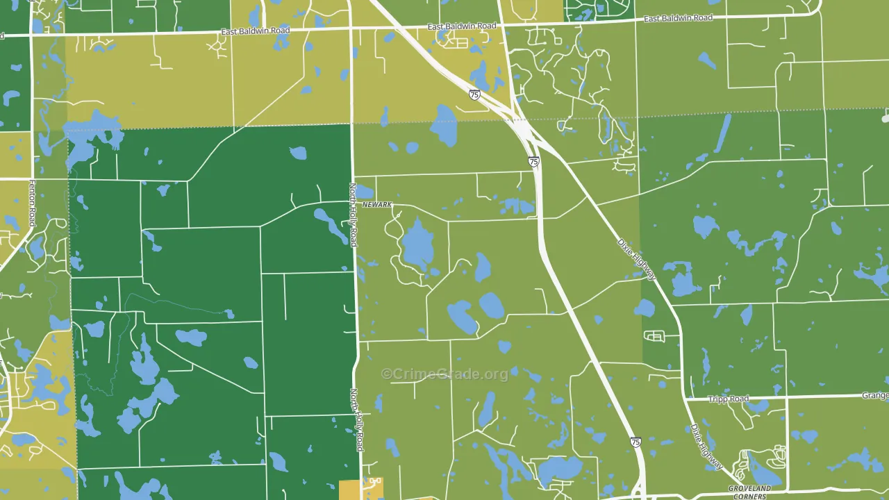 Newark, MI Map of Assault Rates