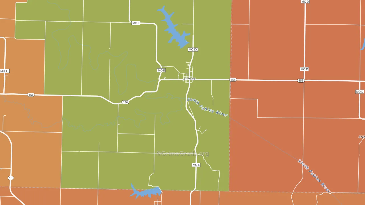 Newark, MO Map of Assault Rates