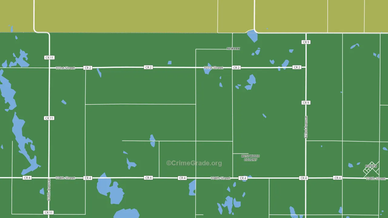 Newark, SD Map of Assault Rates