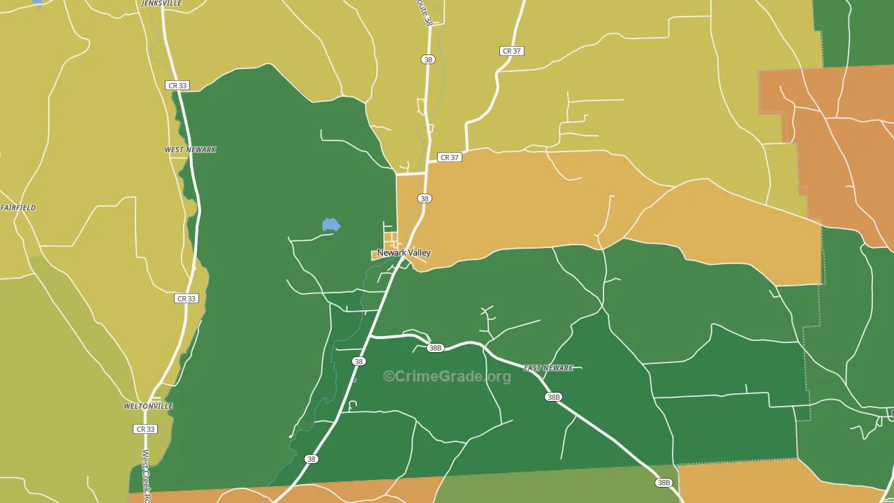 Newark Valley, NY Map of Assault Rates
