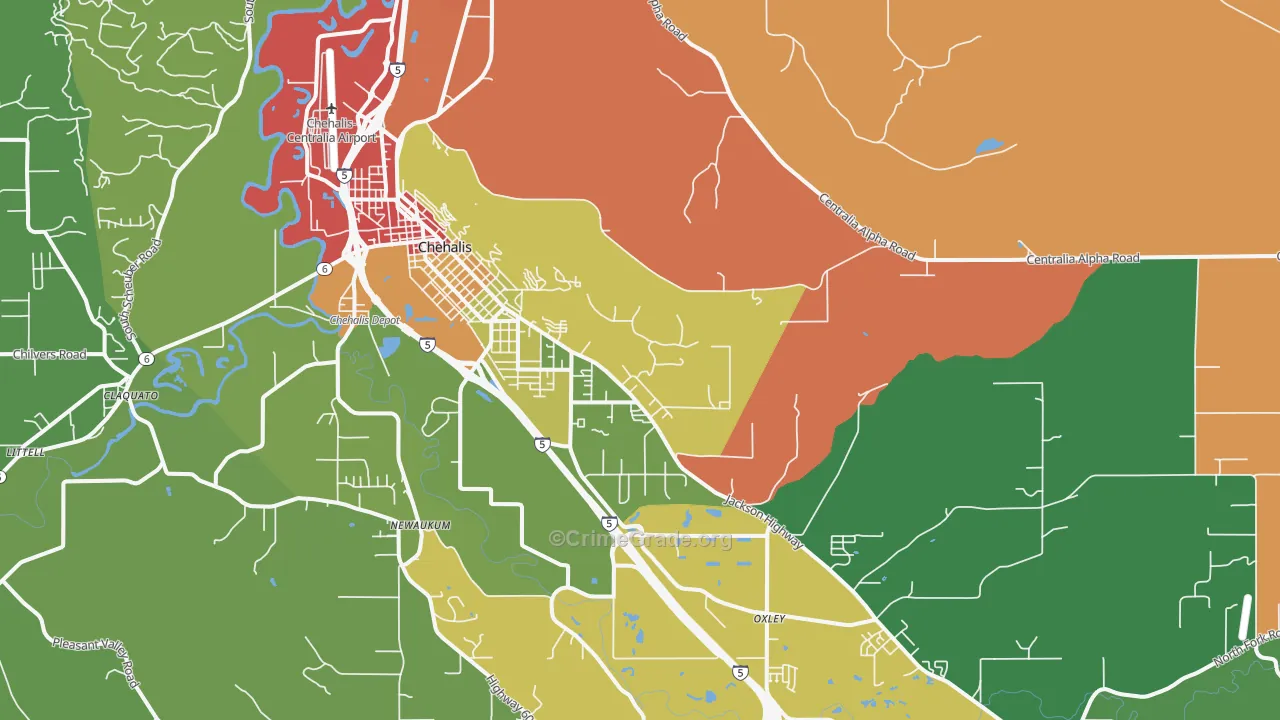 Newaukum, WA Map of Assault Rates