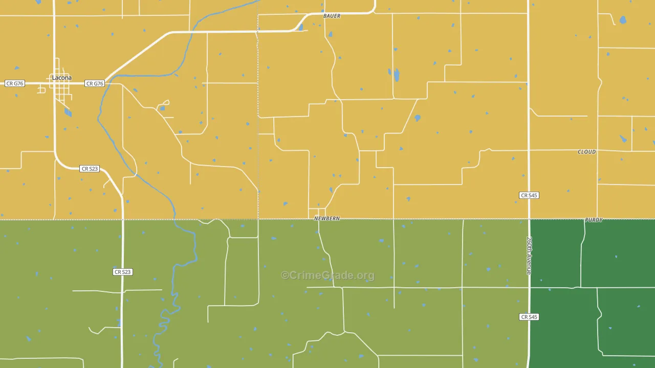 Newbern, IA Map of Assault Rates