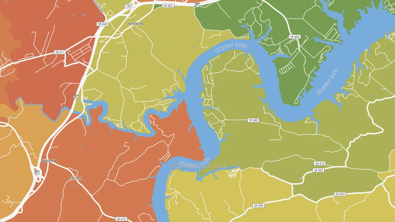 Newbern, VA Map of Assault Rates