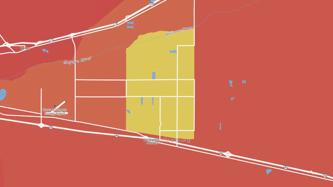 Newberry Springs, CA Map of Assault Rates