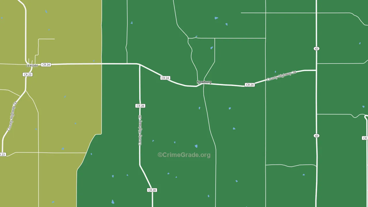 Newburg, MN Map of Assault Rates