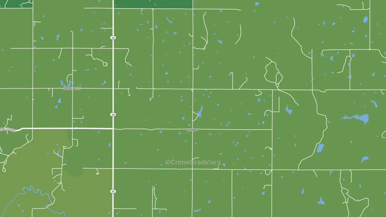 Newby, OK Map of Assault Rates