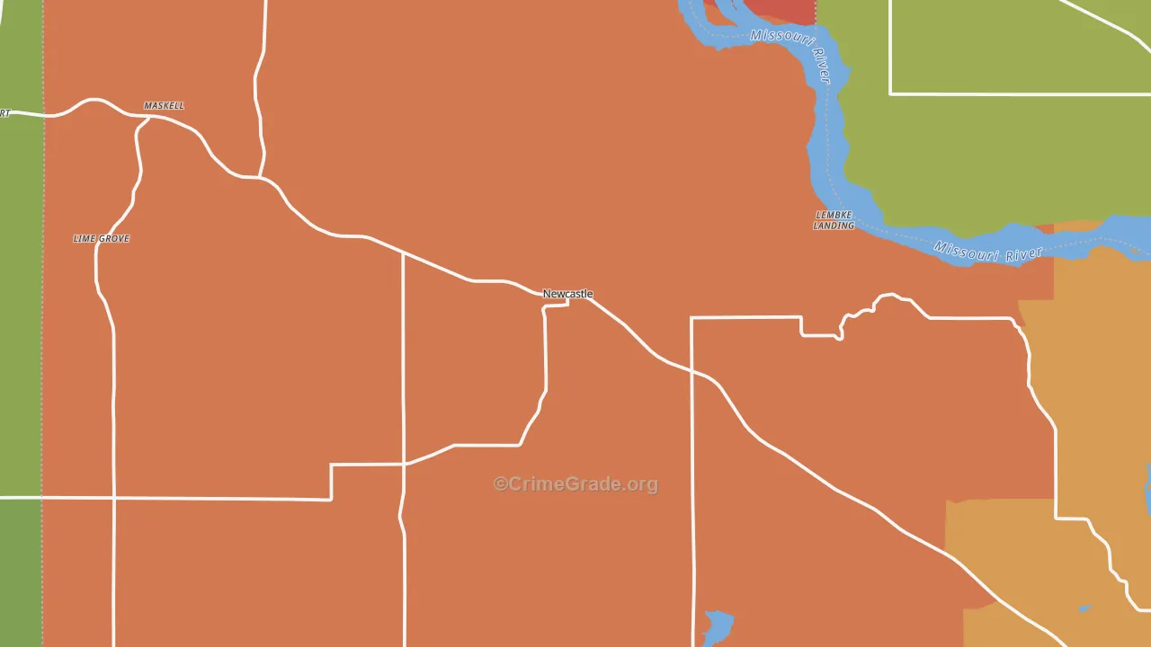 Newcastle, NE Map of Assault Rates